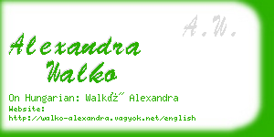 alexandra walko business card